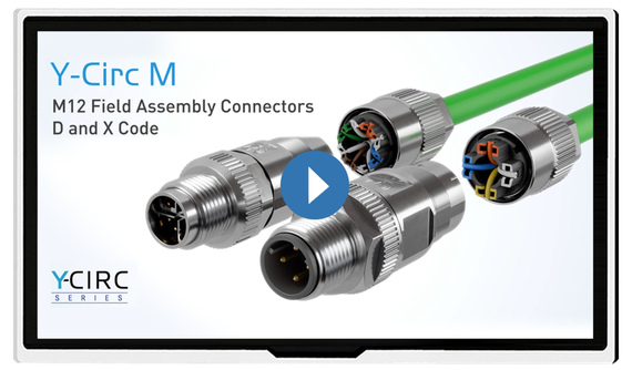 Yamaichi: Y-Circ M M12 Field Assembly Connectors 