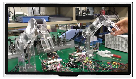 Dynetics: Micro Direct Drive Motor Miniature AC servomotor Robotic arm Master slave demonstration (NPM) 