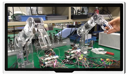 Dynetics: Micro Direct Drive Motor Miniature AC servomotor Robotic arm Master slave demonstration (NPM)