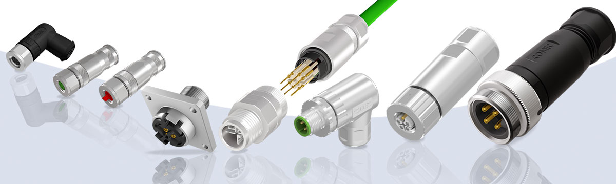 Field-attachable connectors for flexible electrical connection in the field