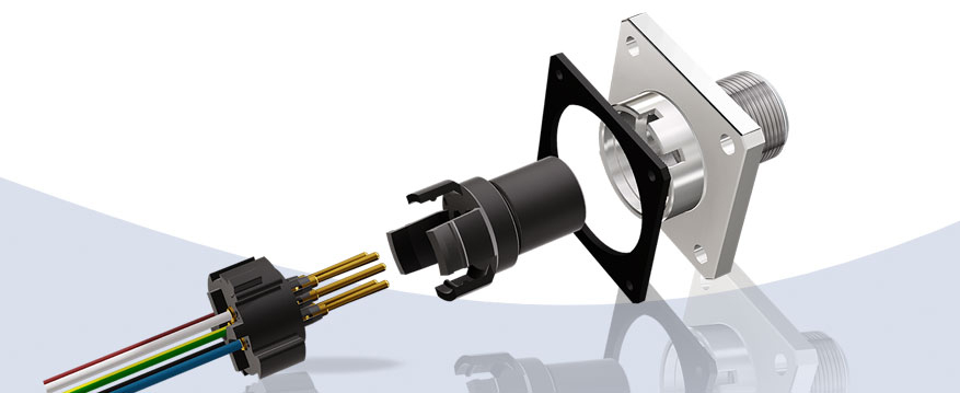 Field attachable connectors M12x1 for small installation space requirements