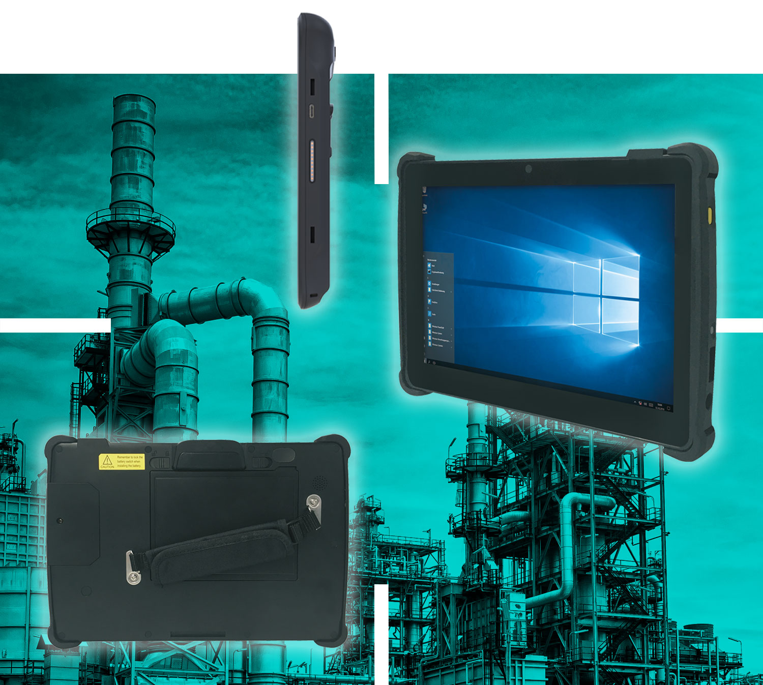Rugged tablet and handheld PCs for harsh environments