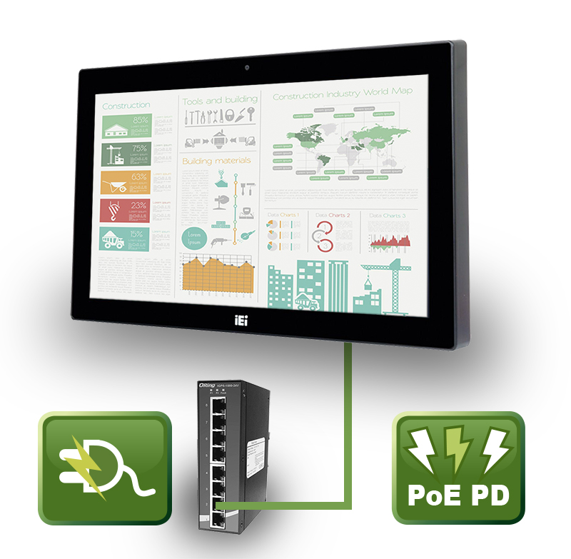 Interaktiver 7-Zoll-All-in-One-PC mit PoE+