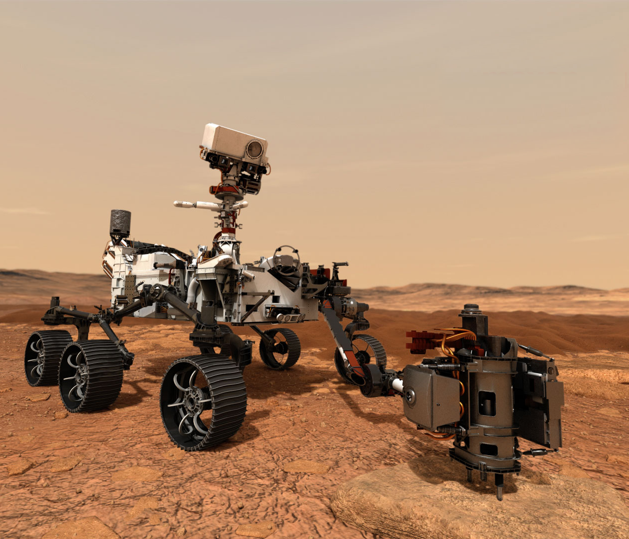maxon Antriebe fliegen mit NASA-Rover Perseverance zum Roten Planeten