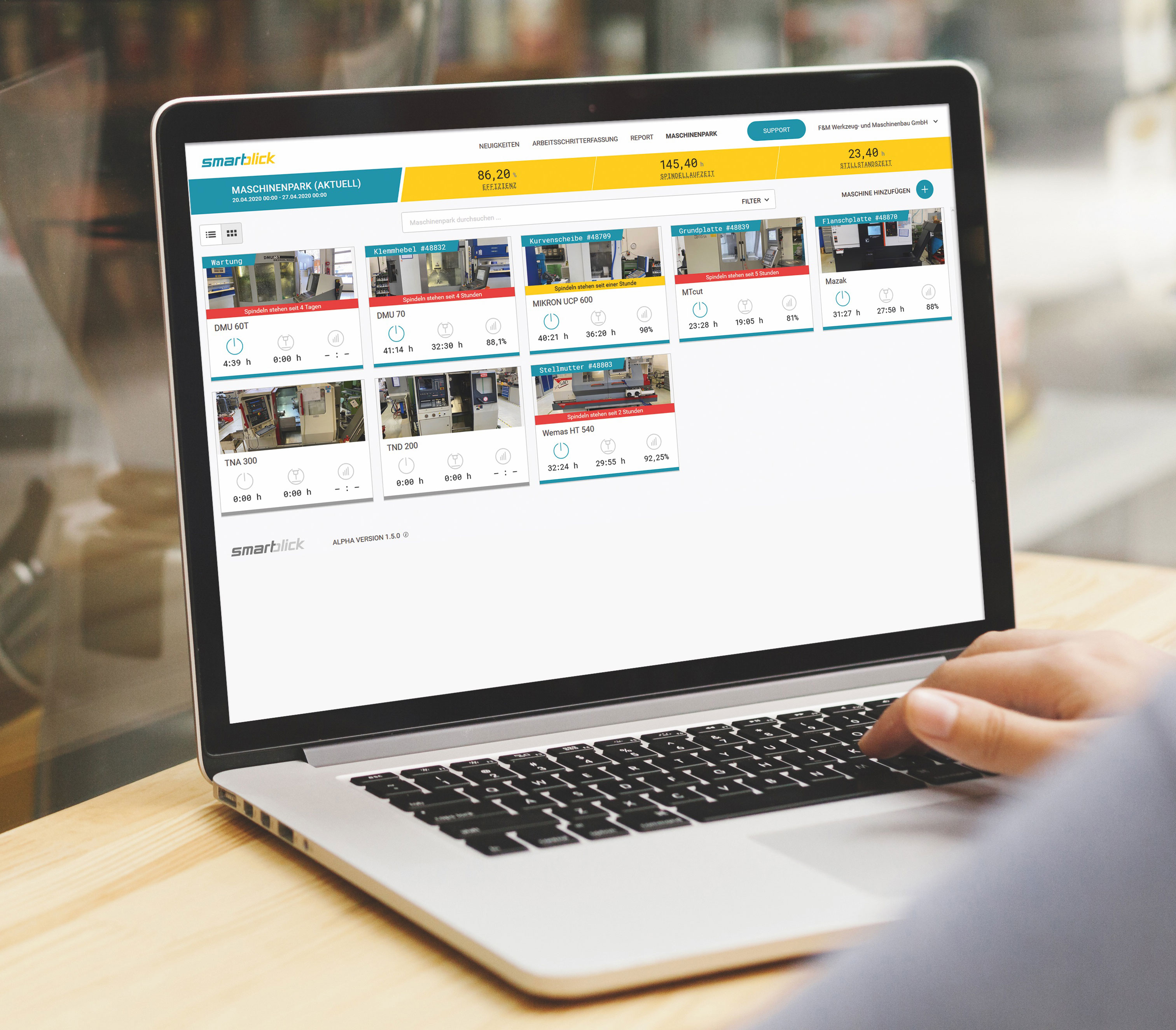smartblick steigert die Effizienz von CNC-Maschinenparks