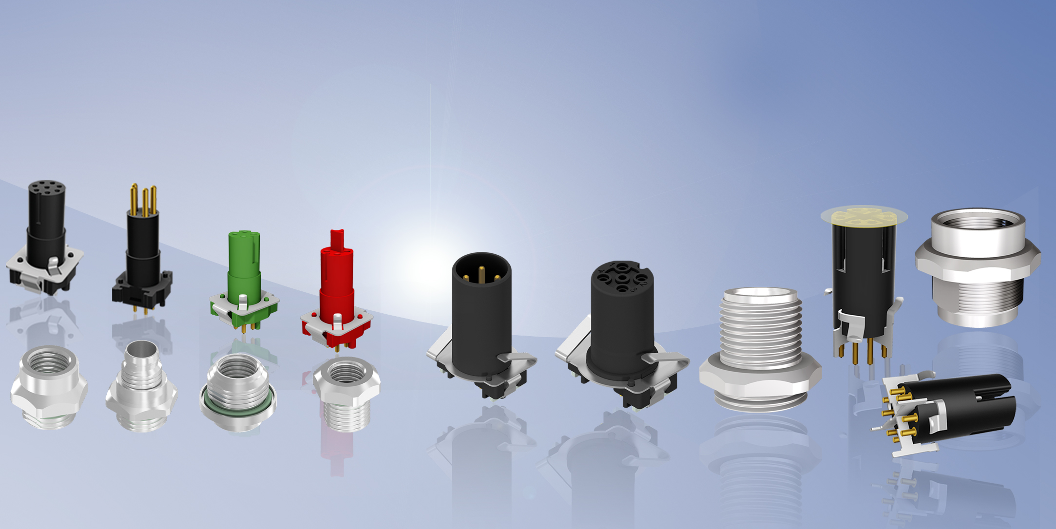 Insulating bodies and socket housing for SMT and THR mounting