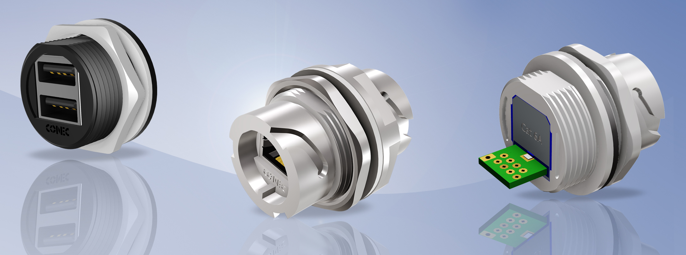 Connectors for real-time data transmission in IP67 protection class