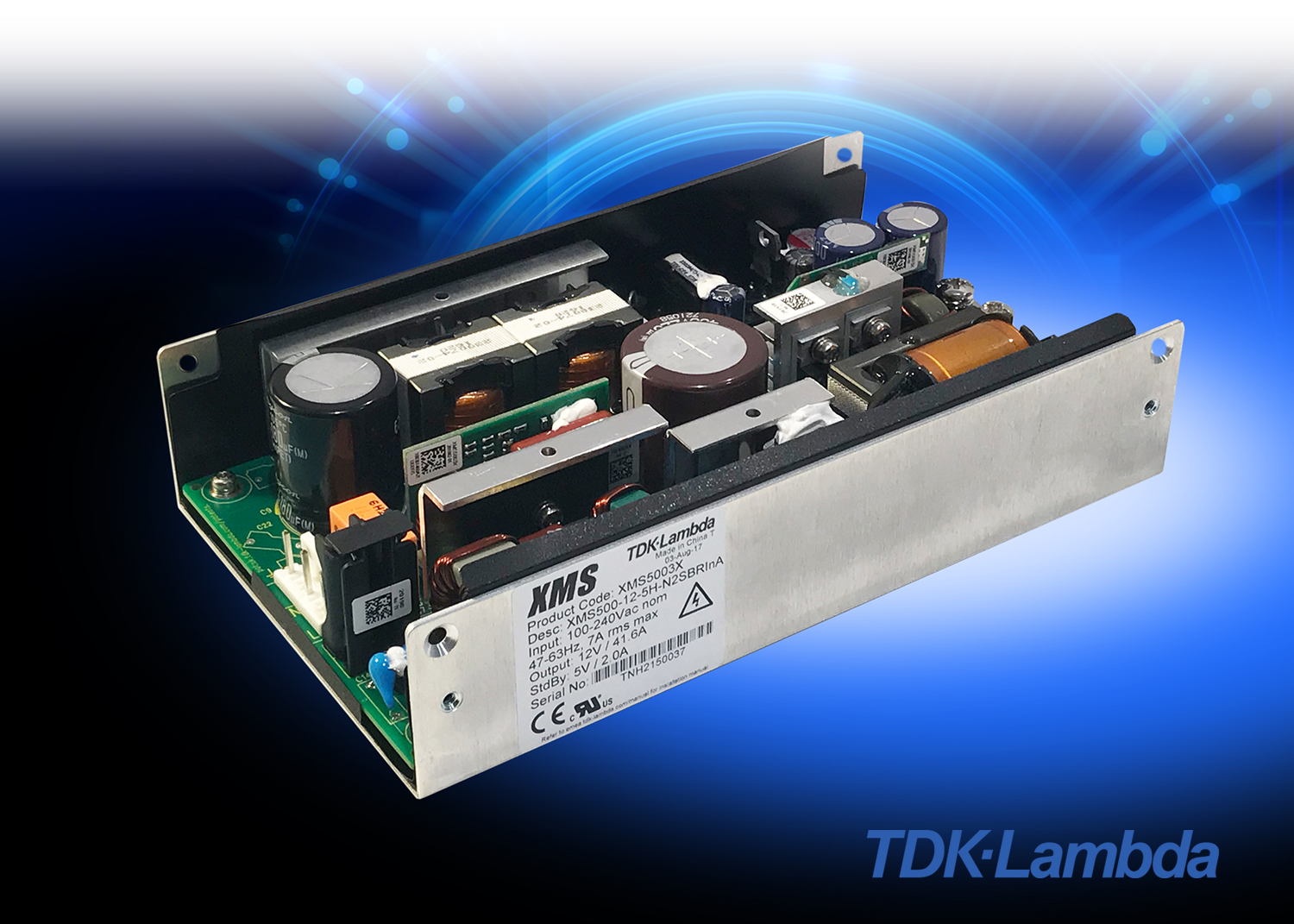 Configurable 500 W power supplies have low airflow requirement and meet curve B EMI