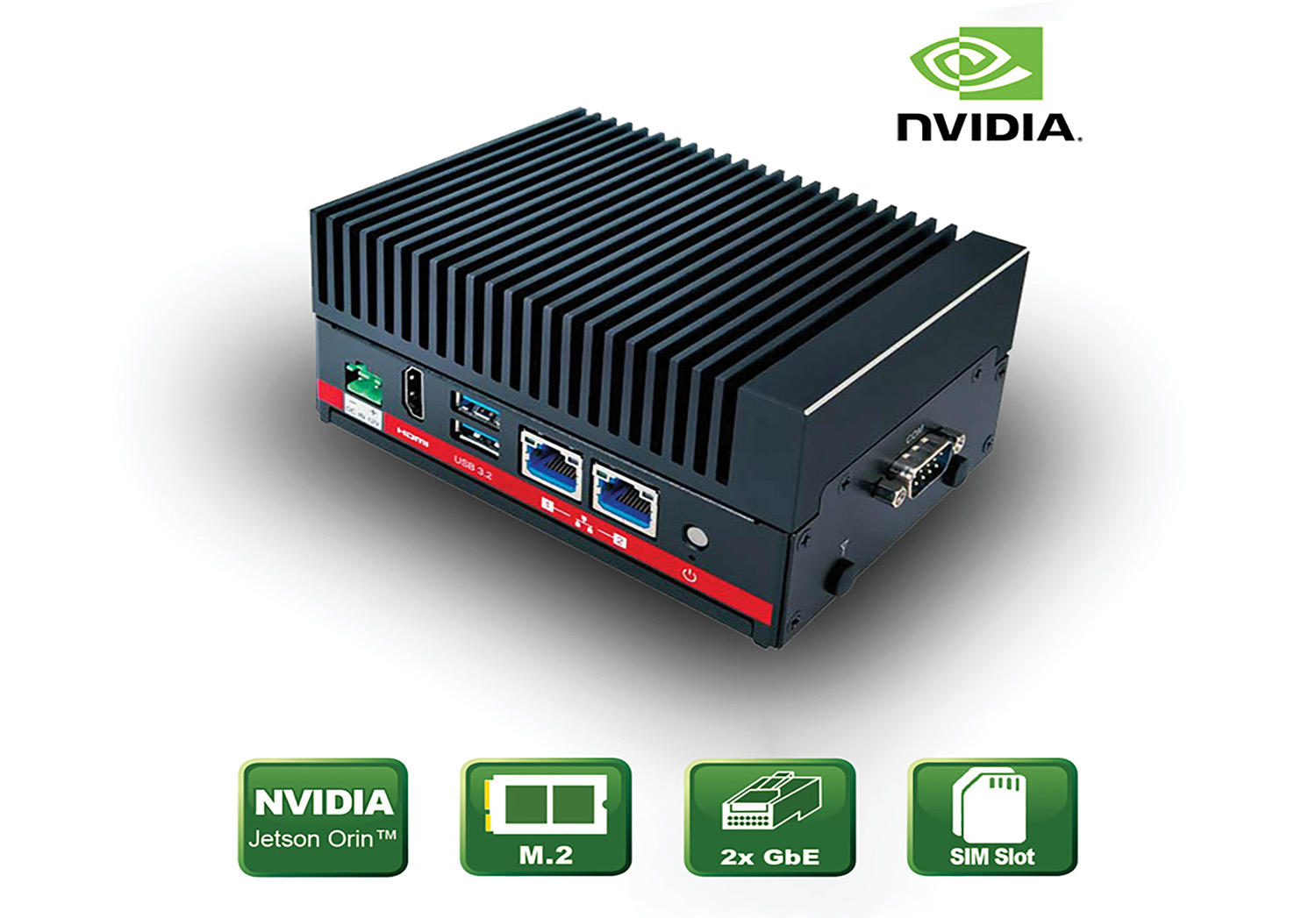 Fanless high performance computer with Nvidia Jetson processor for Edge and AI
