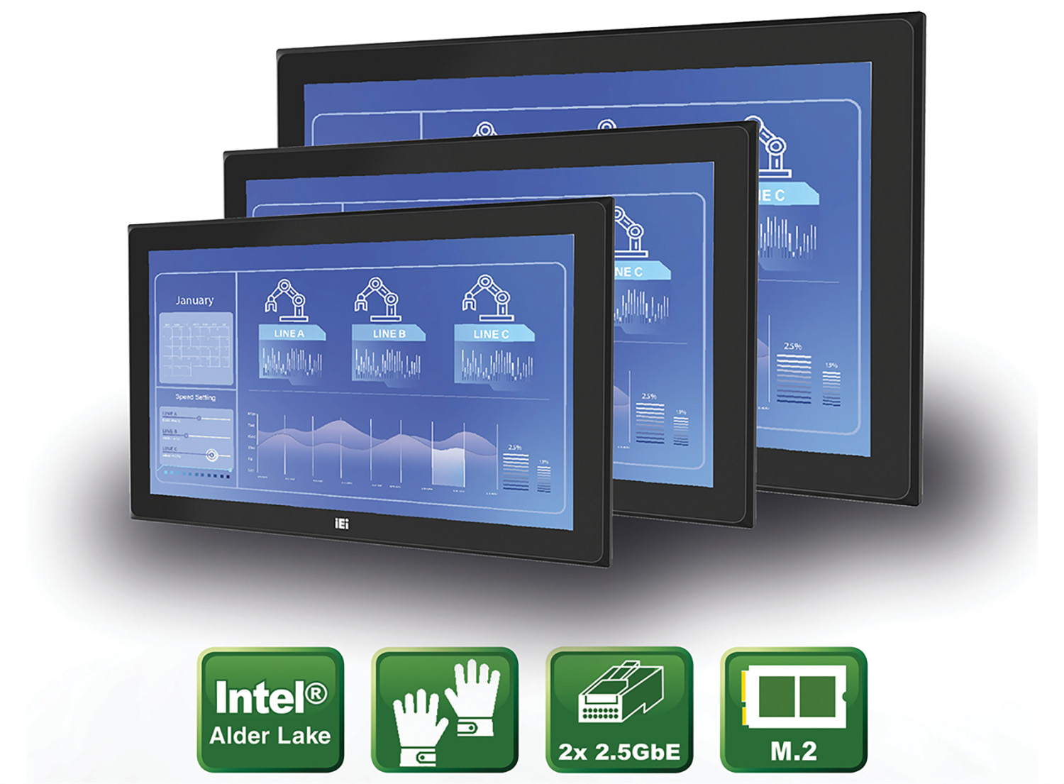 Performante Panel-PC-Serie mit PCAP-Touch-Display