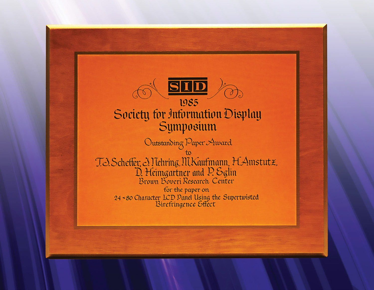 40 Jahre Patent für Super-Twisted-Nematic (STN-LCD)