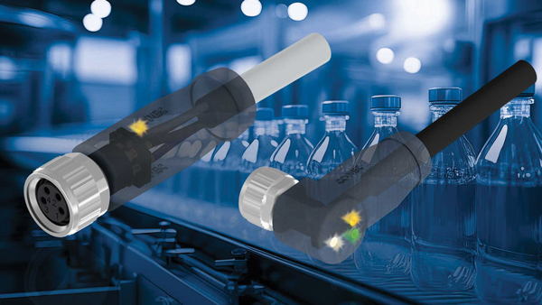 Zuverlässige LED-Statusanzeige direkt am M8x1-Sensorsteckverbinder