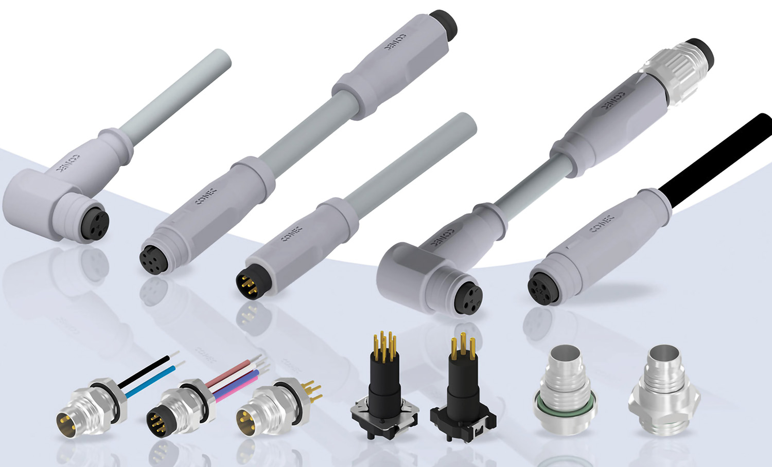 Tool-free mountable M8x1‑connectors with snap and screw/snap termination